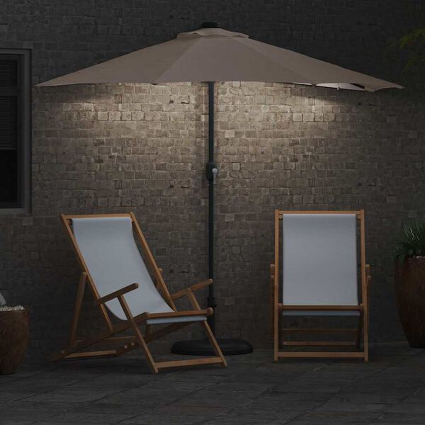 vidaXL Garten-Sonnenschirm Taupe 294 x 150 x 223 cm