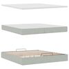 vidaXL Ottoman-Bett mit Matratze Hellgrau 200x200 cm Samt
