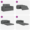 vidaXL Schlafsofa 60cm Dunkelgrau Stoff