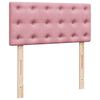vidaXL Boxspringbett mit Matratze Rosa 80x200 cm Samt