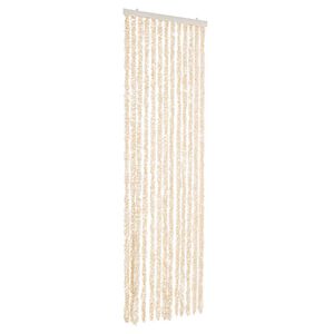 vidaXL Fliegenvorhang Beige und Wei&szlig; 56x185 cm Chenille