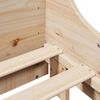 vidaXL Massivholzbett ohne Matratze 140x190 cm Kiefernholz