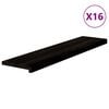vidaXL Treppenstufen 16 Stk. Braun-Schwarz 110x30x2 cm Massivholz Eiche