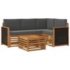 vidaXL Outdoor-Sofagarnitur 5 stk. Natur und Anthrazit Polyester