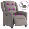 vidaXL Massagesessel Elektrisch Taupe Stoff