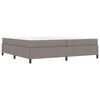 vidaXL Boxspringbett mit Matratze Taupe 200 x 200 cm Stoff