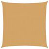 vidaXL Sonnensegel 160 g/m&sup2; Quadratisch Sandfarbe 3,6x3,6 m HDPE
