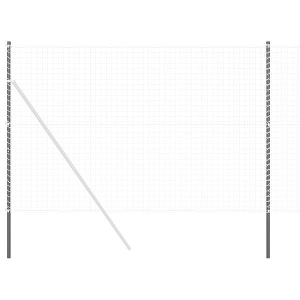 vidaXL Zaunpfosten 12 pcs Grau Pulverbeschichteter Stahl