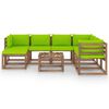 vidaXL 8-tlg. Garten-Lounge-Set mit Kissen Hellgr&uuml;n