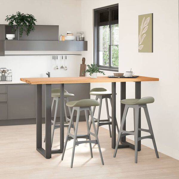 vidaXL Bartisch Hellbraun 200x80x112 cm Massivholz Eiche Rechteckig