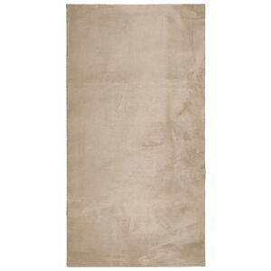 vidaXL Teppich HUARTE Kurzflor Weich und Waschbar Sandfarben 60x110 cm