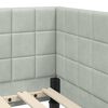vidaXL Eckbettgestell mit Kopfteil Hellgrau 90 x 200 cm Samt