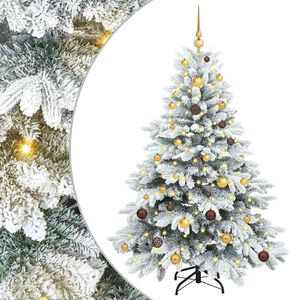 vidaXL K&uuml;nstlicher Weihnachtsbaum mit 150 LEDs Wei&szlig; 150 cm PE und PVC