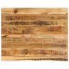 vidaXL Tischplatte 90x80x2,5 cm Baumkante Massivholz Raues Mangoholz