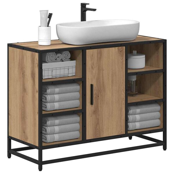 vidaXL Badezimmerschrank Artisan-Eiche 80 x 33 x 60 cm Holzwerkstoff