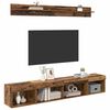 vidaXL TV-Wandregal-Set mit LED 5 pcs Altholz Holzwerkstoff