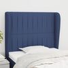 vidaXL Kopfteil mit Ohren Blau 103x23x118/128 cm Stoff