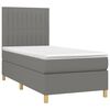 vidaXL Boxspringbett mit Matratze Dunkelgrau 100x200 cm Stoff