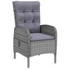 vidaXL 5-tlg. Garten-Essgruppe Poly Rattan Grau