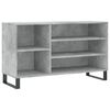 vidaXL Schuhregal Betongrau 102x36x60 cm Holzwerkstoff