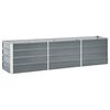 vidaXL Garten-Hochbeet Verzinkter Stahl 240&times;40&times;45 cm Grau
