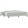 vidaXL Boxspringbett mit Matratze Hellgrau 200 x 200 cm Stoff