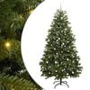 vidaXL K&uuml;nstlicher klappbarer Weihnachtsbaum Gr&uuml;n 270 cm PVC und Stahl