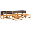 vidaXL 6-tlg. Gartensofa-Set mit Kissen Holz Akazie & Rattan