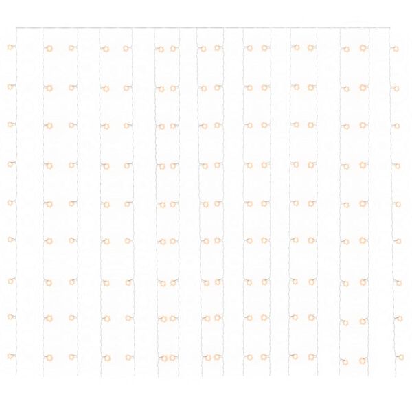 vidaXL LED-Lichtervorhang 3x3 m 300 LED Warmweiß 8 Funktionen