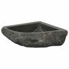 vidaXL Waschbecken Grau (30-37) x (30-37) x 12 cm Flussstein