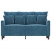 vidaXL 2-Sitzer-Sofa Blau 120 cm Samt