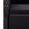 vidaXL 3-tlg. Bistro-Set mit Auflagen Poly Rattan Schwarz