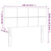 vidaXL LED Kopfteil Schwarz 100x5x78/88 cm Samt
