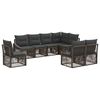 vidaXL Gartensofa-set 8 stk. Grau Poly-Rattan