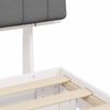 vidaXL Bettgestell mit gepolstertem Kopfteil Hellgrau 90 x 200 cm