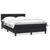vidaXL Boxspringbett mit Matratze Schwarz 160x220 cm Samt