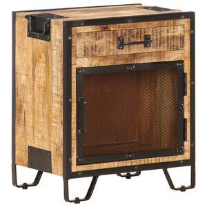 vidaXL Nachttisch 43&times;30&times;51 cm Raues Mango-Massivholz