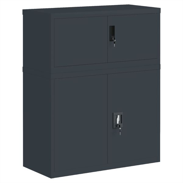 vidaXL Aktenschrank Anthrazit 90x40x110 cm Stahl
