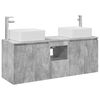 vidaXL Badezimmerschrank-Set 3 stk. Betongrau 49,5 x 41 x 63 cm