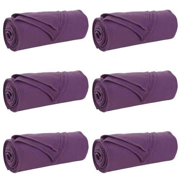 vidaXL Wohndecken 6 pcs Lila 270 x 240 cm Fleece