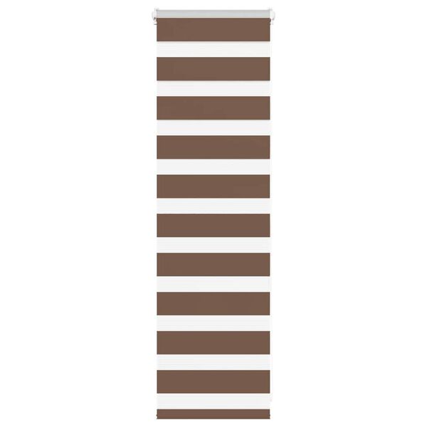 vidaXL Doppelrollo Braun 45x100 cm Stoffbreite 40,9 cm Polyester