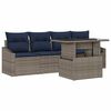 vidaXL Garten-Sofa-Set 5 stk. Grau Poly-Rattan