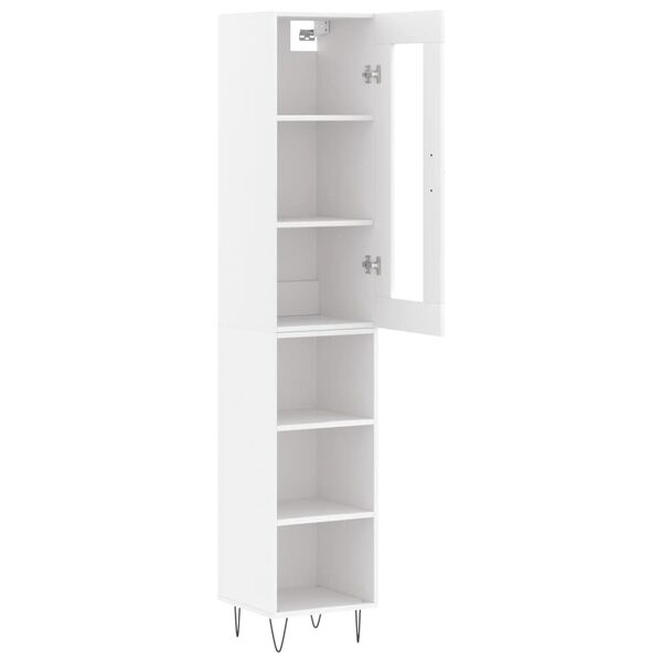 vidaXL Highboard Wei&szlig; 34,5x34x180 cm Holzwerkstoff