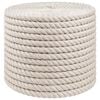 vidaXL Juteseil 14 Wei&szlig; 100% Tossa Jute