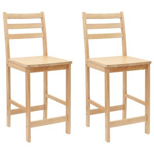 vidaXL Esszimmerst&uuml;hle 2 pcs Natur 40 x 47,5 x 99,5 cm