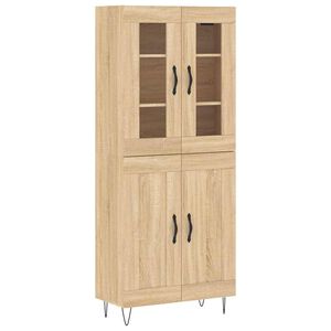 vidaXL Highboard Sonoma-Eiche 69,5x34x180 cm Holzwerkstoff