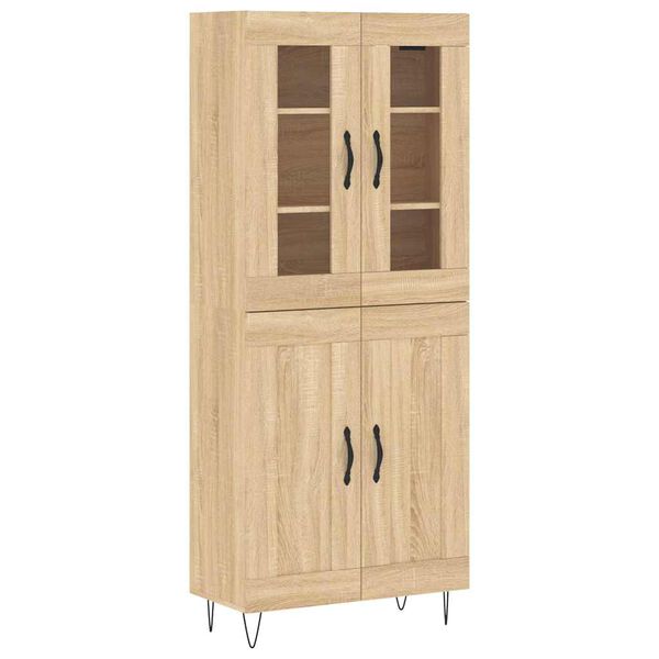 vidaXL Highboard Sonoma-Eiche 69,5x34x180 cm Holzwerkstoff