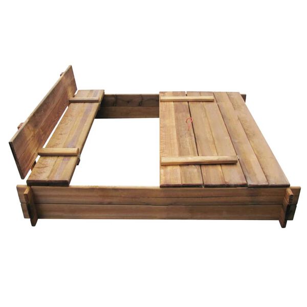 vidaXL Sandkasten Holz Impr&auml;gniert Quadratisch