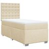 vidaXL Boxspringbett mit Matratze Creme 100x200 cm Stoff