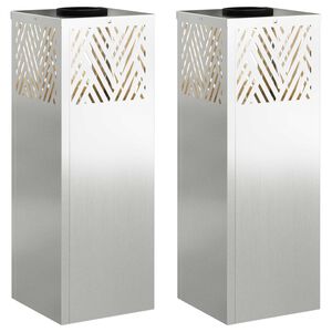 vidaXL Solar LED Weg Licht 2 Stk. Warmes Wei&szlig; 18 x 18 x 50 cm